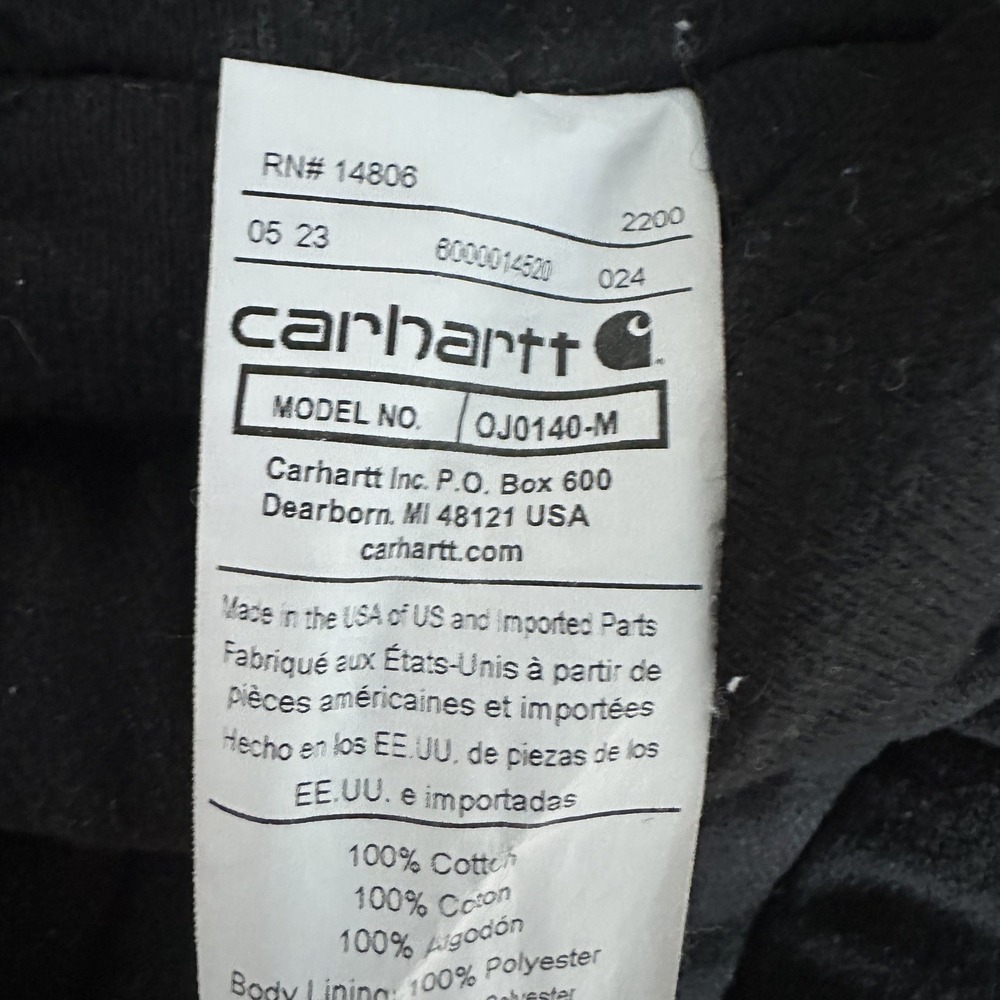Carhartt Mens Loose Fit Duck Active Jacket Brown OJ0140-M Made in USA Distressed - Picture 5 of 16